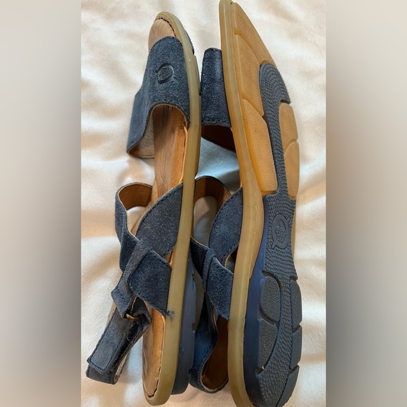 Born Navy Blue Strappy Adjustable Leather Sandals Minimalist Comfort Size 9 - Picture 9 of 9